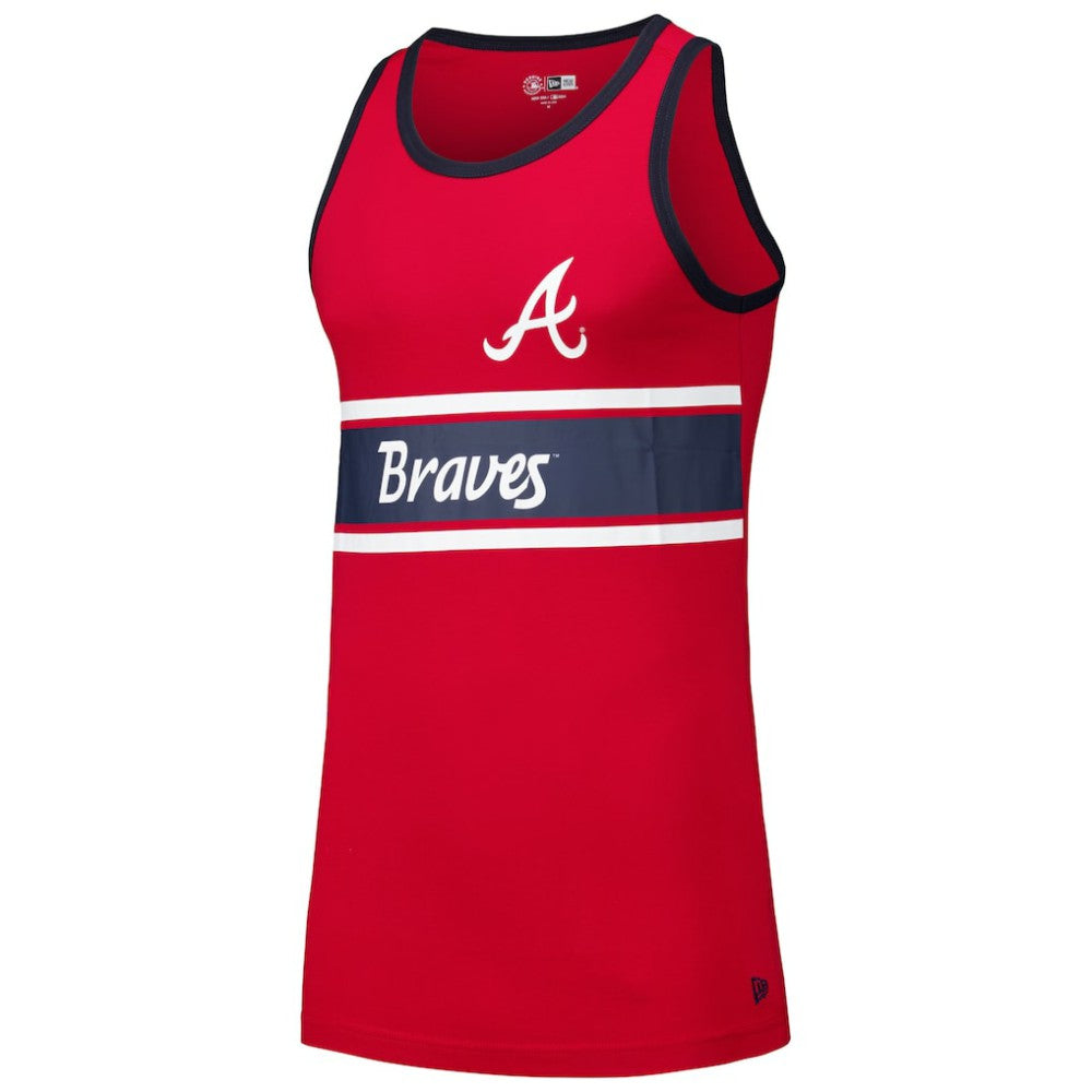Atlanta Braves Jersey Ringer Tank Top Red