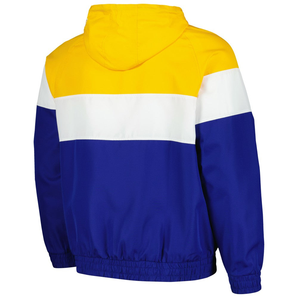 Milwaukee Brewers Ripstop Raglan Quarter-Zip Hoodie Windbreaker Jacket Royal