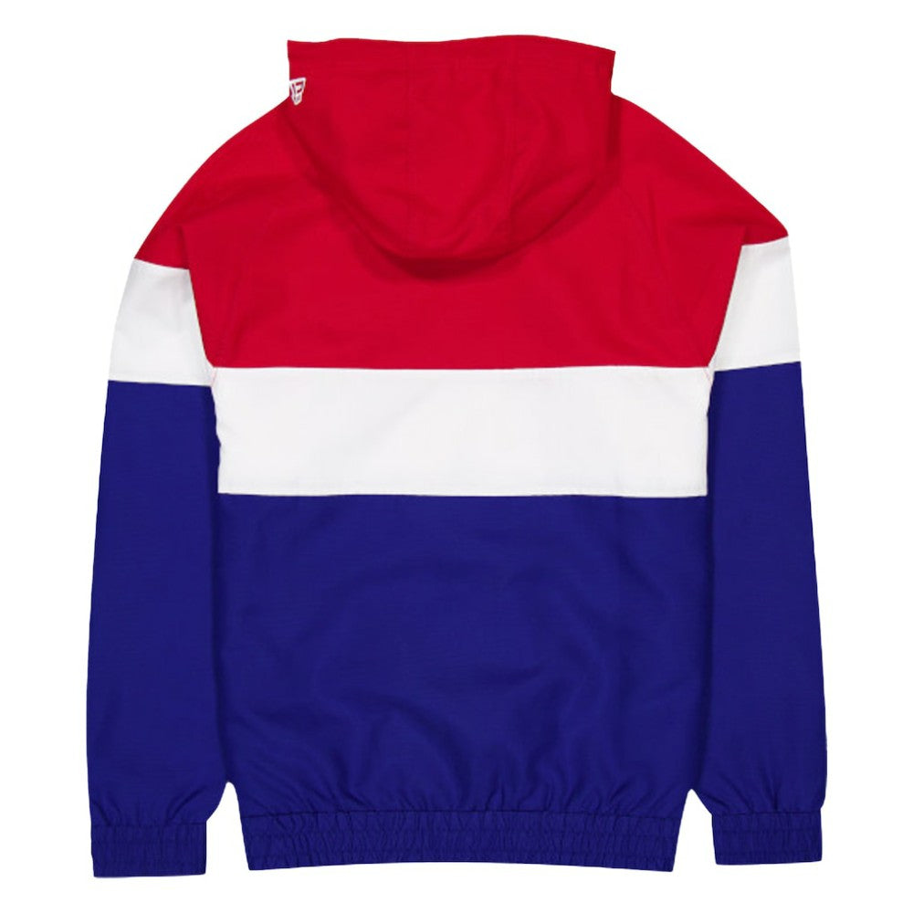 Atlanta Braves Ripstop Raglan Quarter-Zip Hoodie Windbreaker Jacket Blue