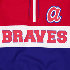 Atlanta Braves Ripstop Raglan Quarter-Zip Hoodie Windbreaker Jacket Blue