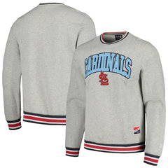 St. Louis Cardinals Throwback Classic Pullover Sweatshirt Heather Gray