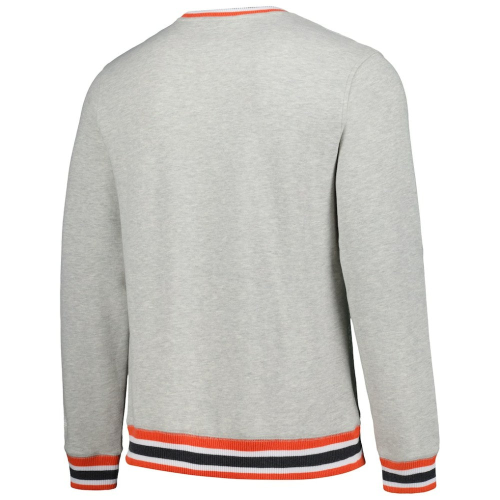 Baltimore Orioles Throwback Classic Pullover Sweatshirt Heather Gray
