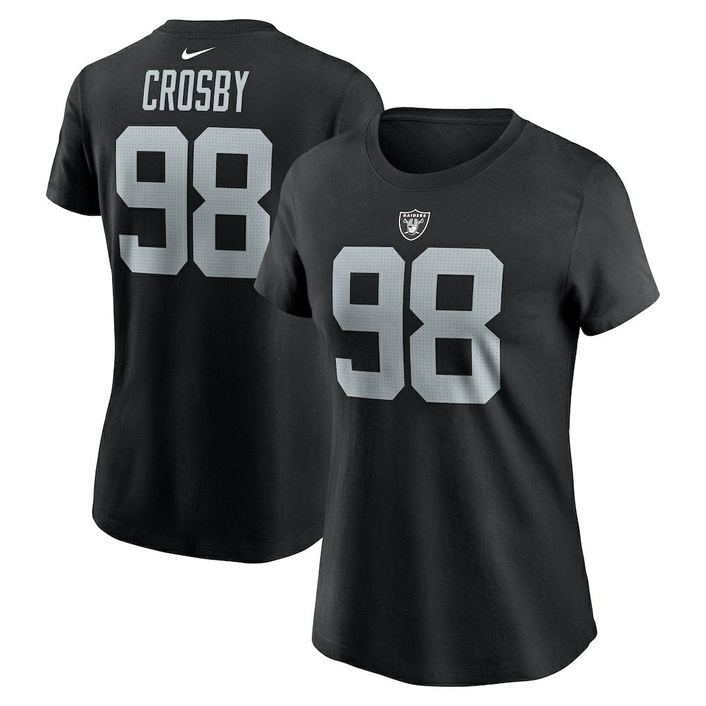 Maxx Crosby Las Vegas Raiders Women's Player Name & Number T-Shirt - Black for sale