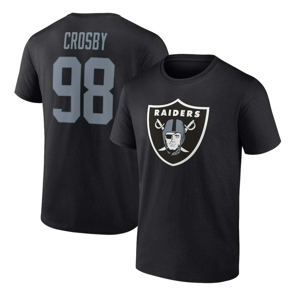 Maxx Crosby Las Vegas Raiders Player Icon Name & Number T-Shirt - Black discount