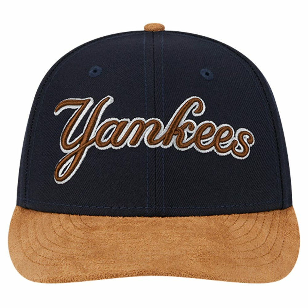 New York Yankees Team Suede Visor Low Profile 59FIFTY Fitted Hat Navy