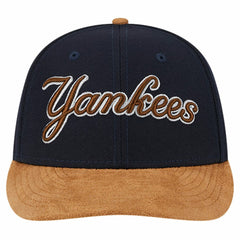 New York Yankees Team Suede Visor Low Profile 59FIFTY Fitted Hat Navy