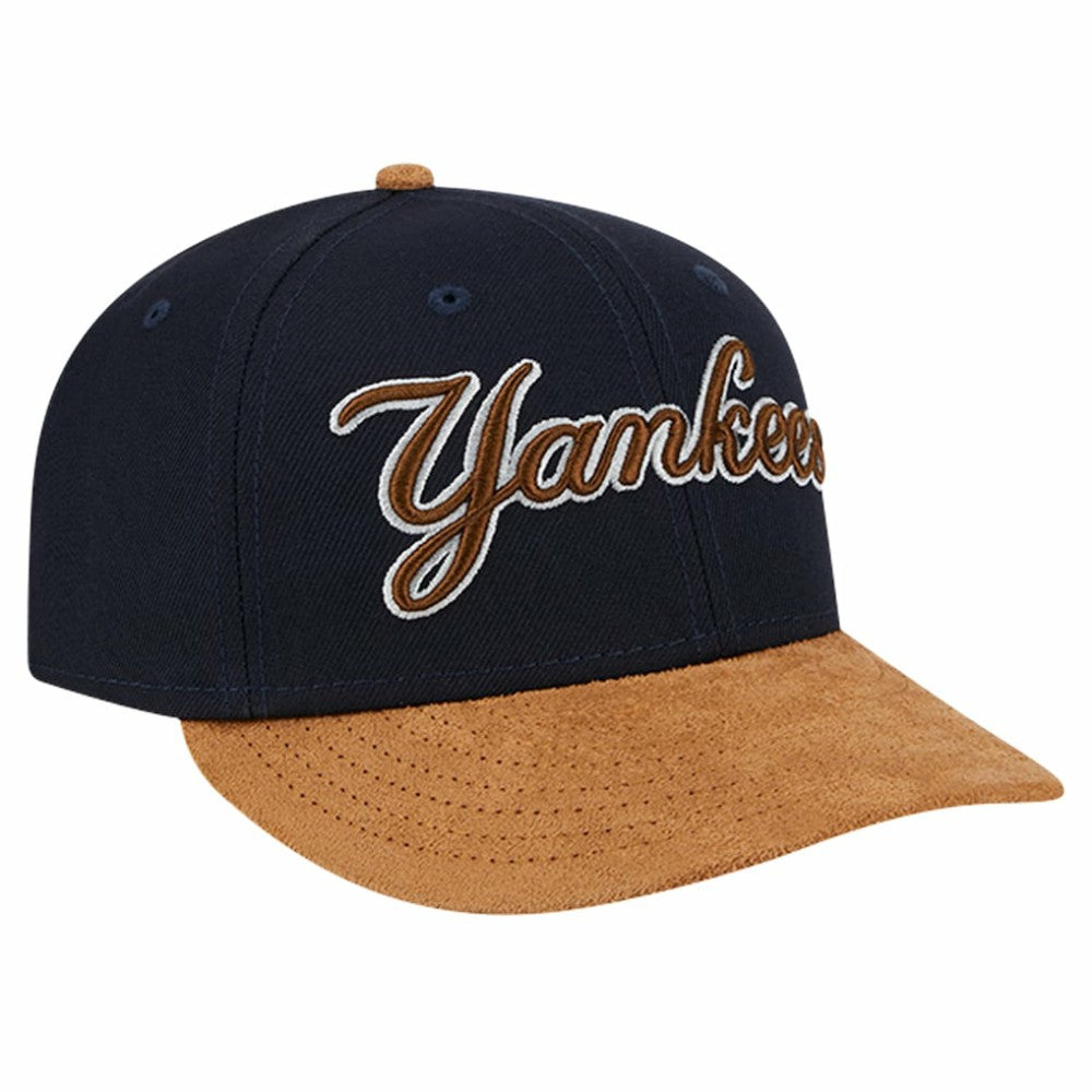 New York Yankees Team Suede Visor Low Profile 59FIFTY Fitted Hat Navy