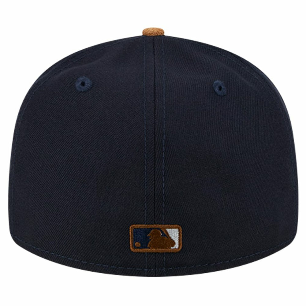New York Yankees Team Suede Visor Low Profile 59FIFTY Fitted Hat Navy