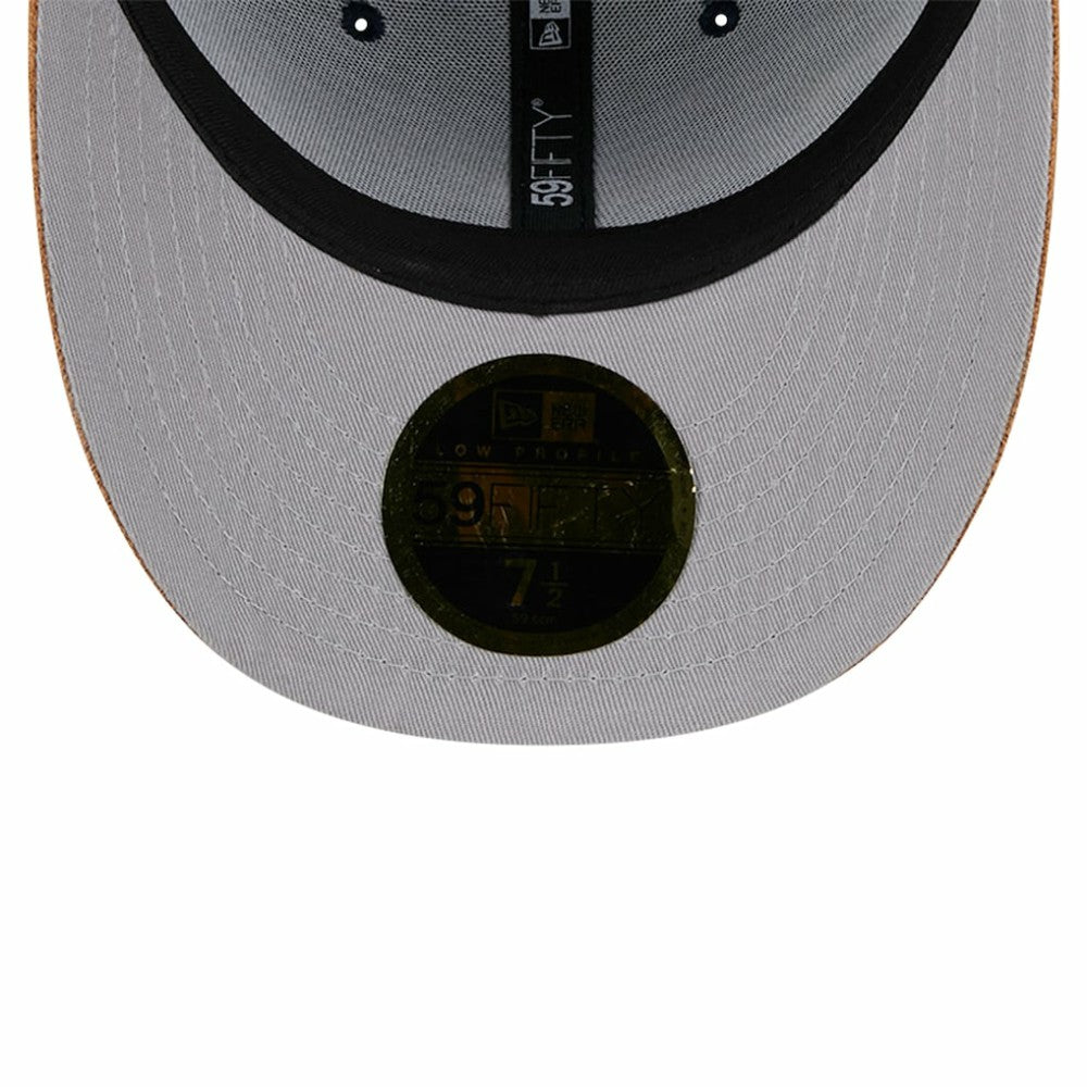 New York Yankees Team Suede Visor Low Profile 59FIFTY Fitted Hat Navy