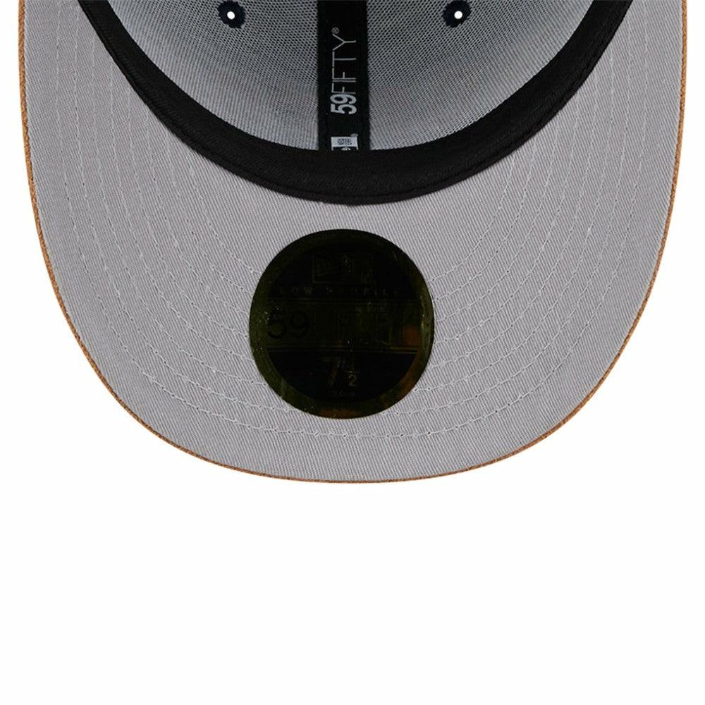 Boston Red Sox Team Suede Visor Low Profile 59FIFTY Fitted Hat Navy