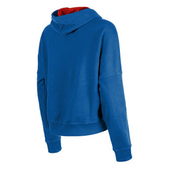 New England Patriots New Era Women's Throwback Boxy Pullover Hoodie - Royal cheap