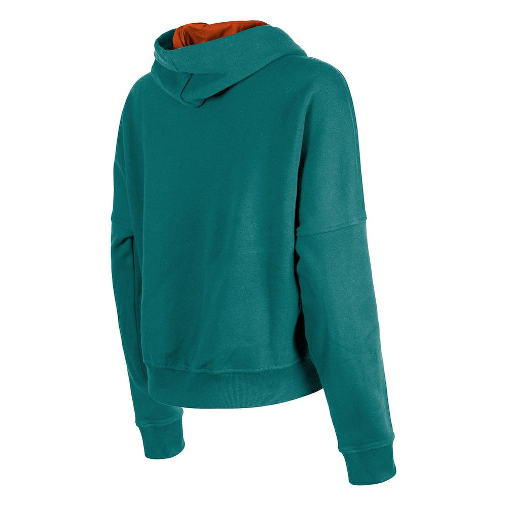 Miami Dolphins New Era Women's Throwback Boxy Pullover Hoodie - Aqua for sale