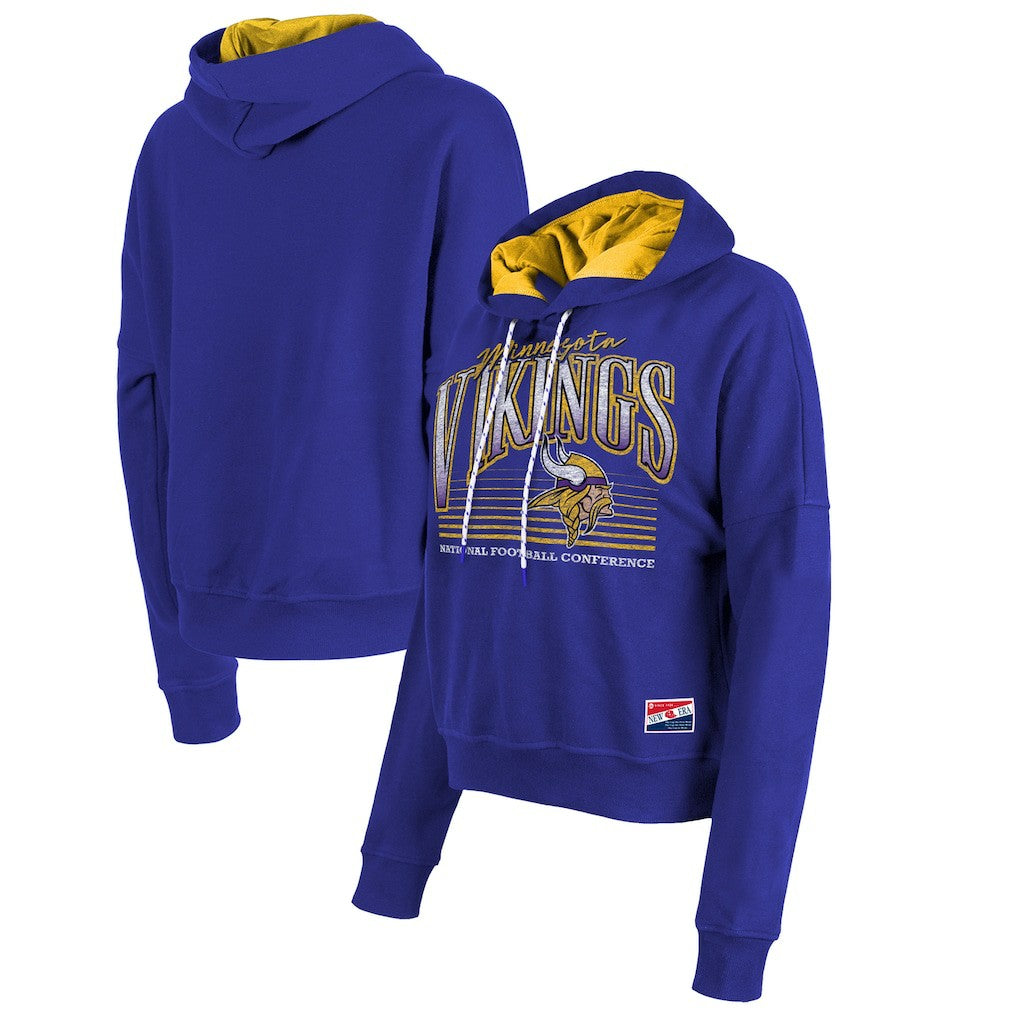Minnesota Vikings New Era Women's Boxy Pullover Hoodie - Purple online