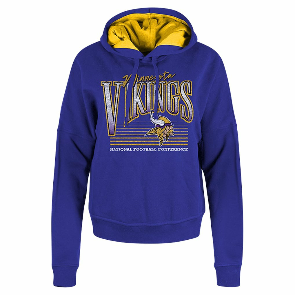 Minnesota Vikings New Era Women's Boxy Pullover Hoodie - Purple online