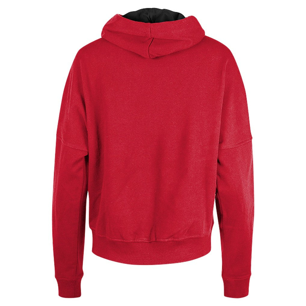 San Francisco 49ers New Era Women's Boxy Pullover Hoodie - Scarlet sale
