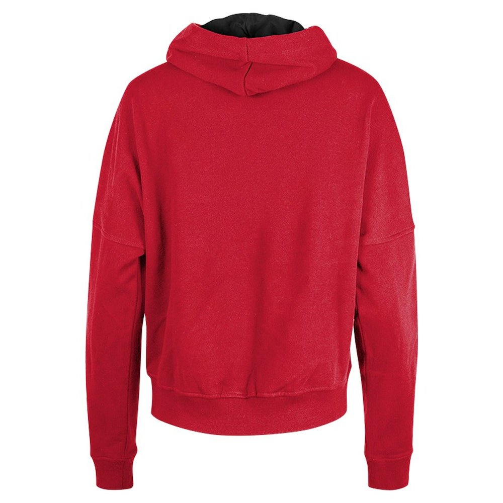 San Francisco 49ers New Era Women's Boxy Pullover Hoodie - Scarlet sale