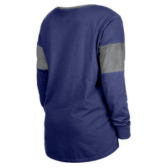 Indianapolis Colts New Era Women's Lace-Up Notch-Neck Long Sleeve T-Shirt - Royal online