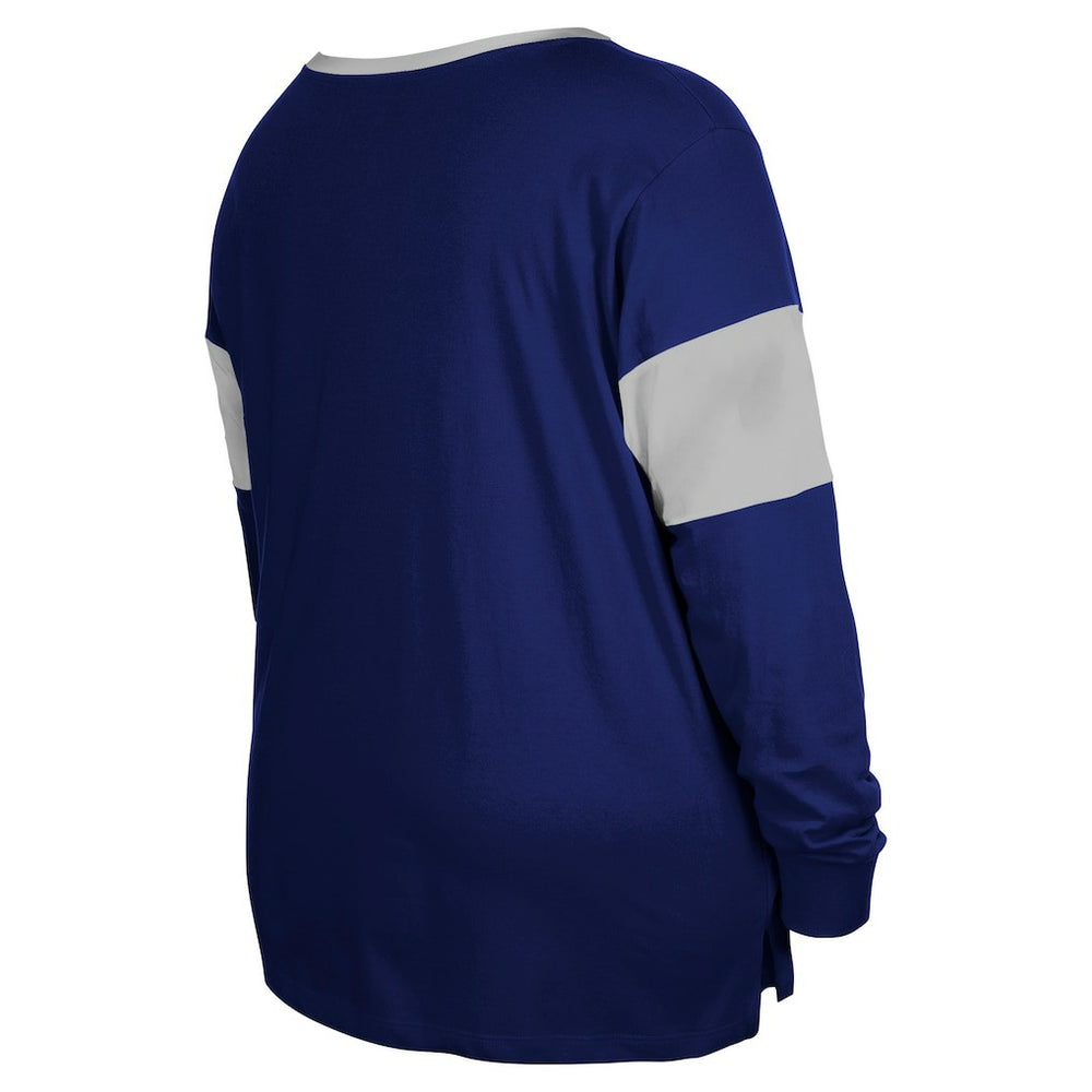 Indianapolis Colts New Era Women's Plus Size Lace-Up Notch Neck Long Sleeve T-Shirt  - Royal sale