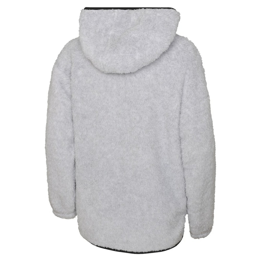 Chicago Blackhawks Girls Youth Ultimate Teddy Fleece Pullover Hoodie - Heather Gray Hoodies