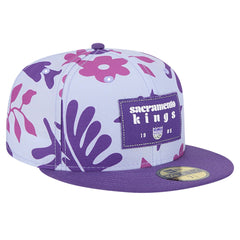 Sacramento Kings Palm Fronds 2-Tone 59FIFTY Fitted Hat - Purple for sale