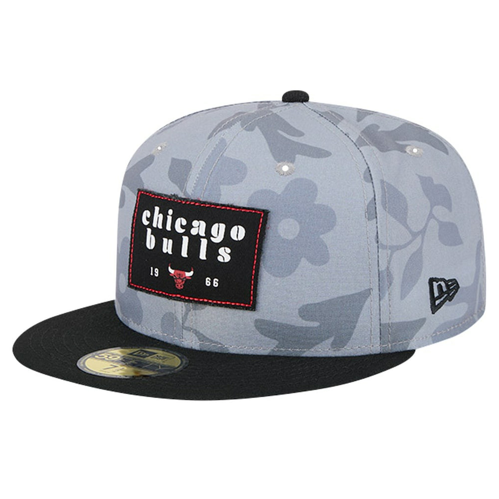 Chicago Bulls Palm Fronds 2-Tone 59FIFTY Fitted Hat - Gray sale