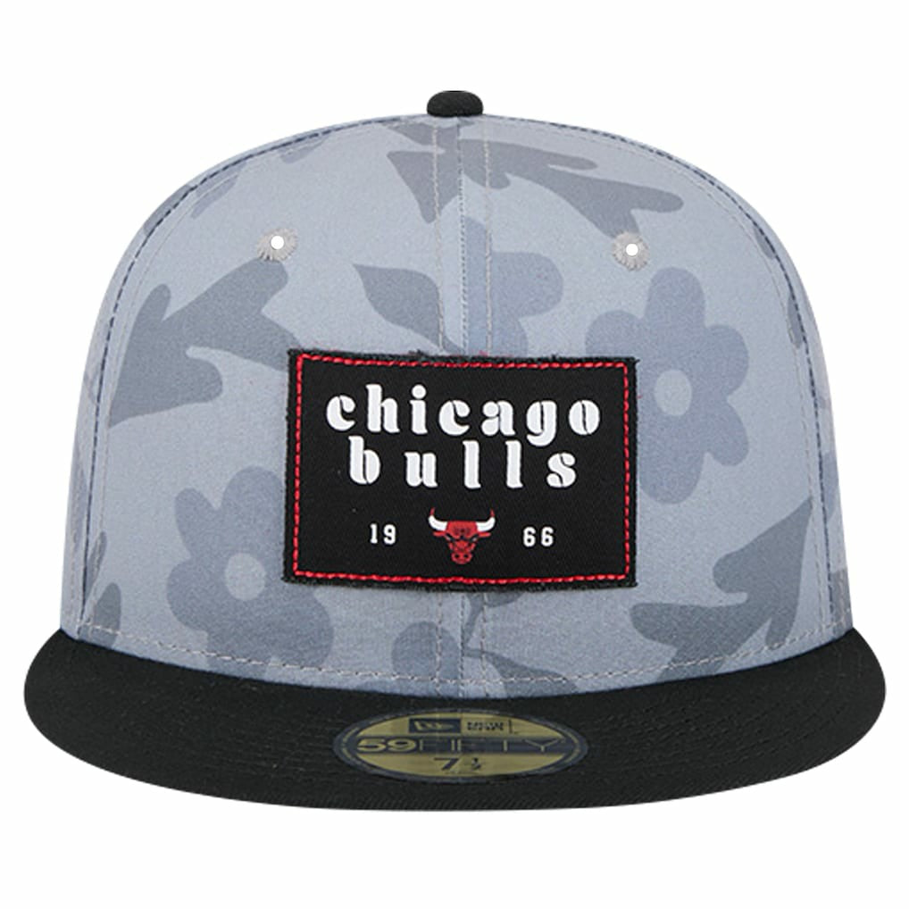 Chicago Bulls Palm Fronds 2-Tone 59FIFTY Fitted Hat - Gray sale