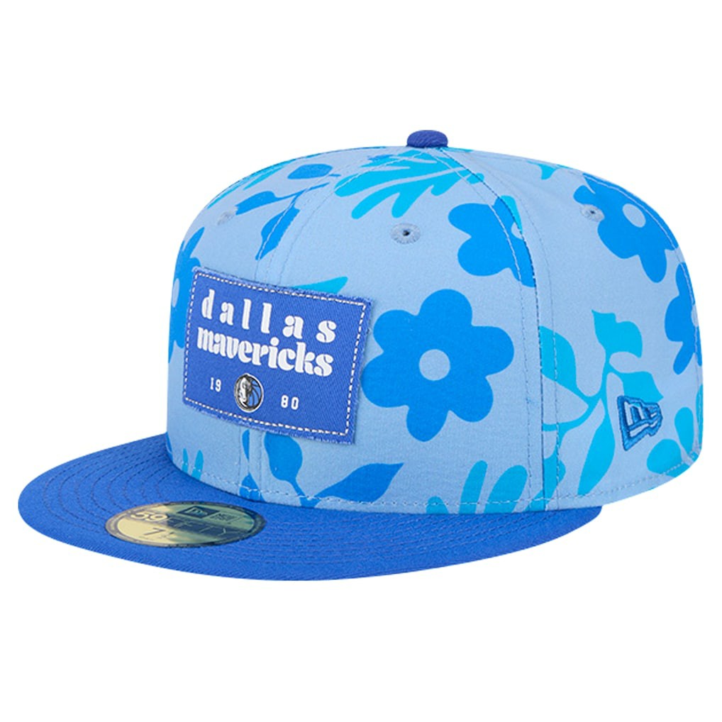 Dallas Mavericks Palm Fronds 2-Tone 59FIFTY Fitted Hat sale - Blue for sale