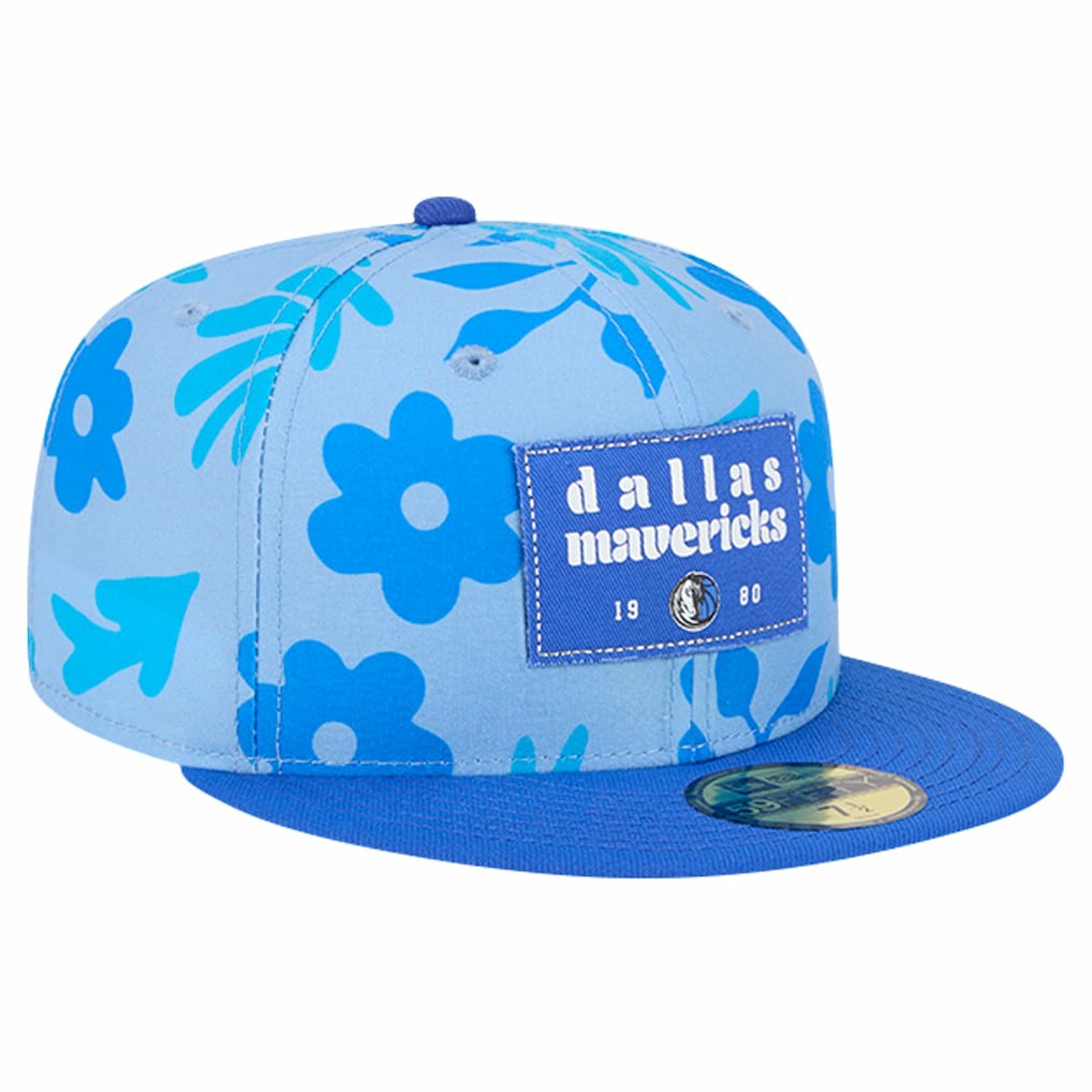 Dallas Mavericks Palm Fronds 2-Tone 59FIFTY Fitted Hat sale - Blue for sale