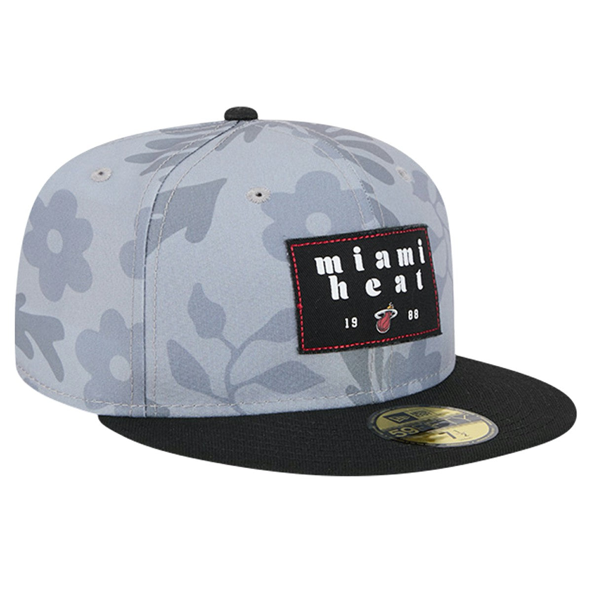 Miami Heat Palm Fronds 2-Tone 59FIFTY Fitted Hat - Gray outlet