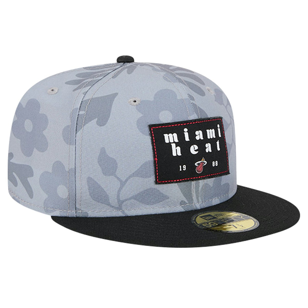 Miami Heat Palm Fronds 2-Tone 59FIFTY Fitted Hat - Gray outlet