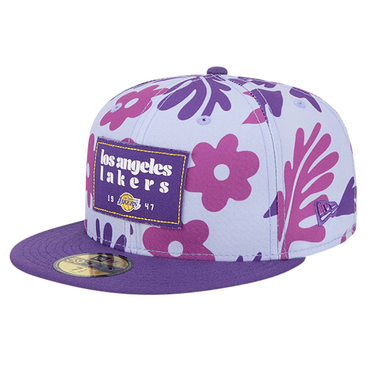 Los Angeles Lakers Palm Fronds 2-Tone 59FIFTY Fitted Hat - Purple for sale