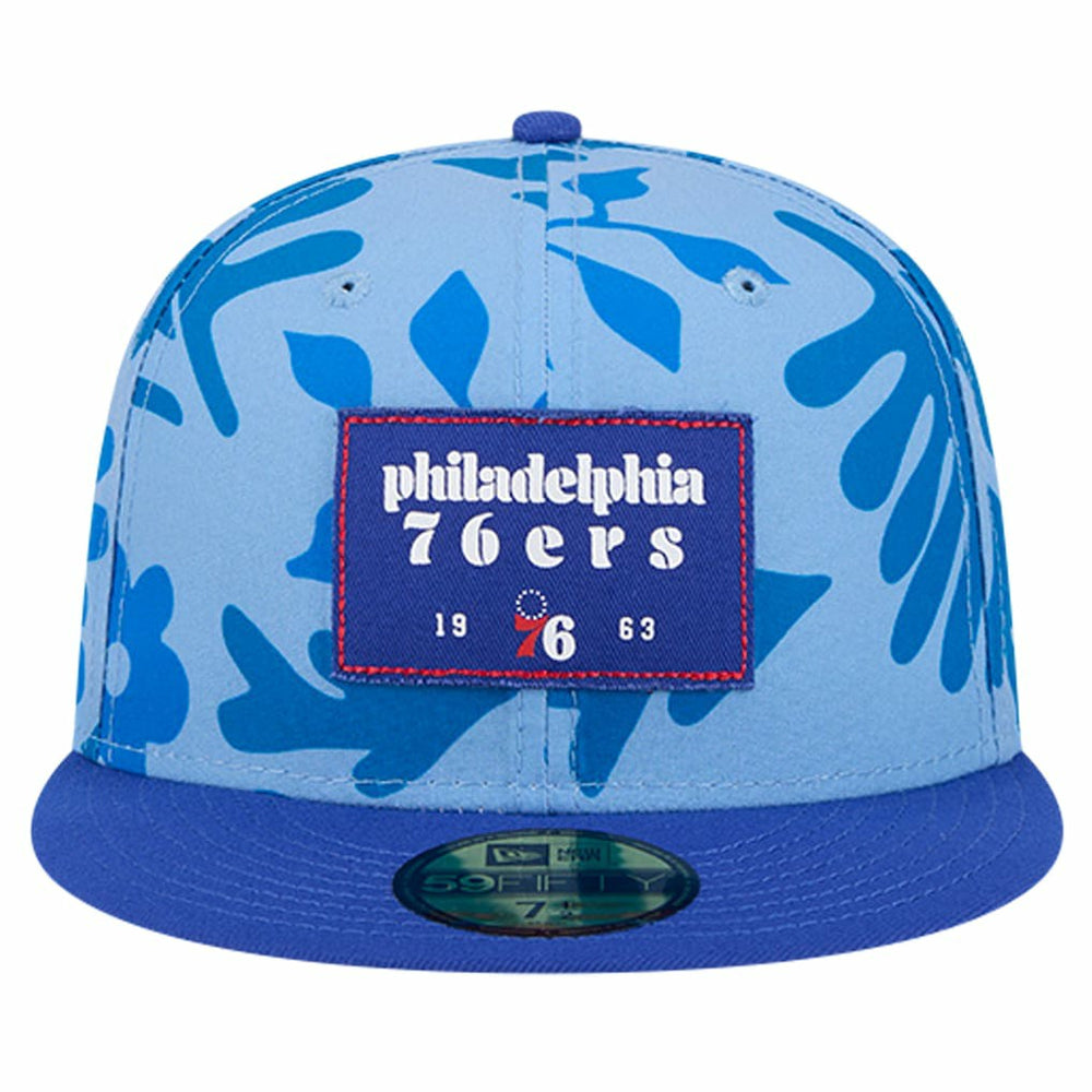 Philadelphia 76ers Palm Fronds 2-Tone 59FIFTY Fitted Hat - Royal online