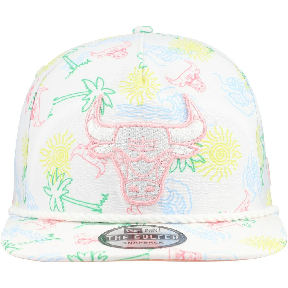 Chicago Bulls Palm Trees and Waves Golfer Adjustable Hat - White shop