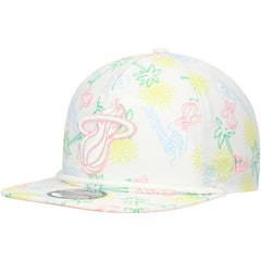 Miami Heat Palm Trees and Waves Golfer Adjustable Hat - White discount