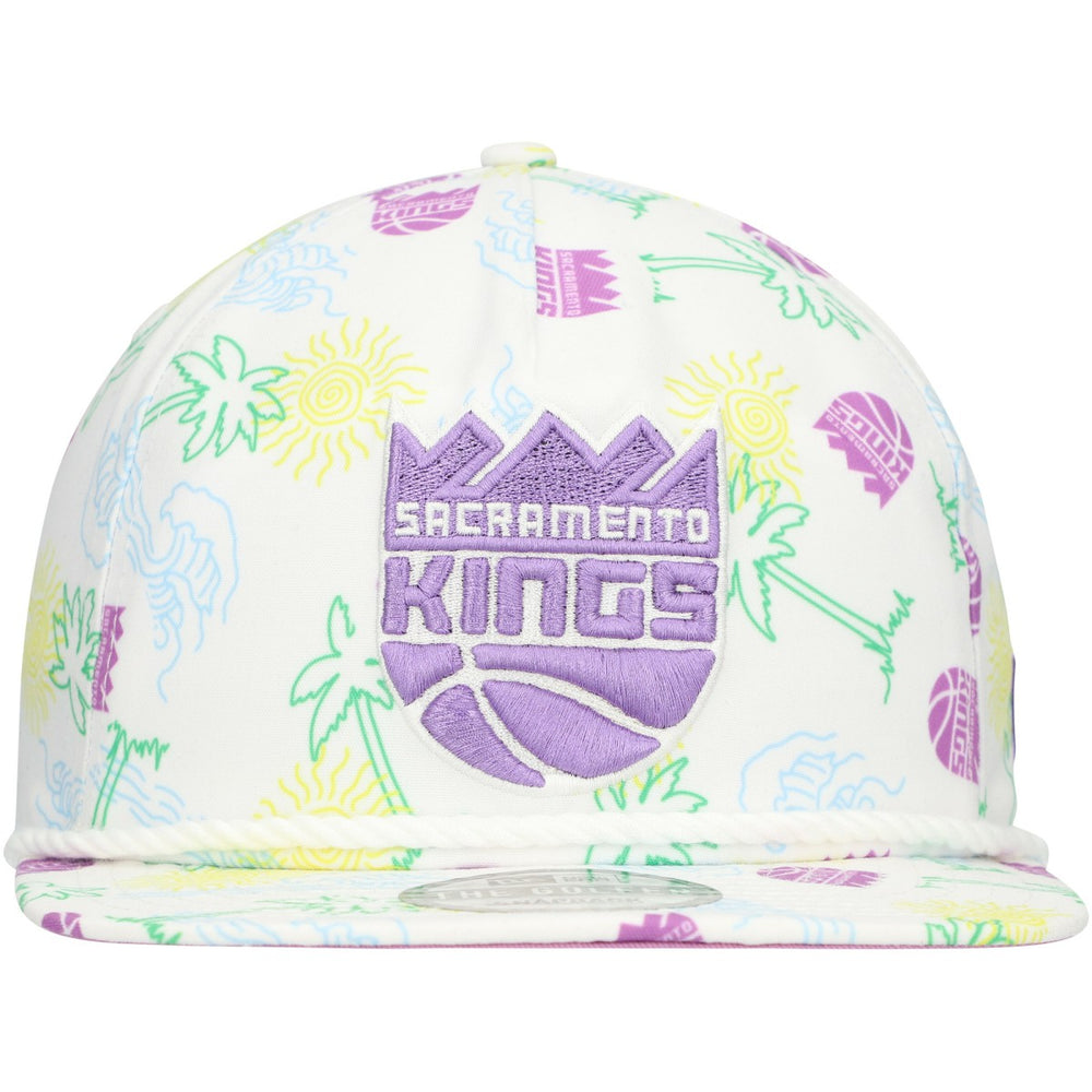 Sacramento Kings Palm Trees and Waves Golfer Adjustable Hat - White cheap