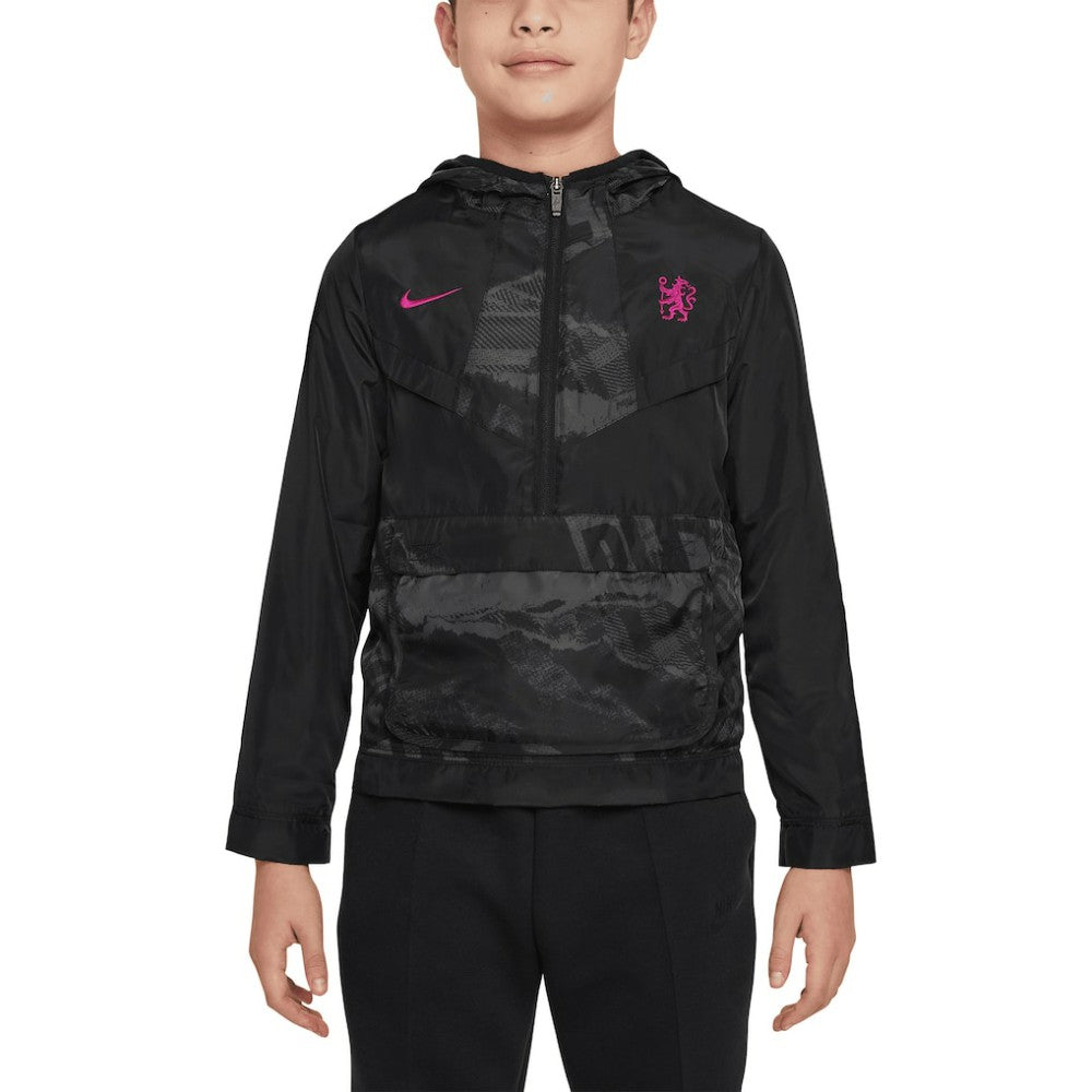 Chelsea Youth Amplify Windrunner Anorak Half-Zip Hoodie Jacket - Black shop