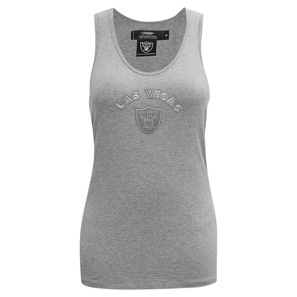 Las Vegas Raiders Pro Standard Women's Triple Tonal Racerback Tank Top - Gray cheap