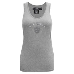 Las Vegas Raiders Pro Standard Women's Triple Tonal Racerback Tank Top - Gray cheap