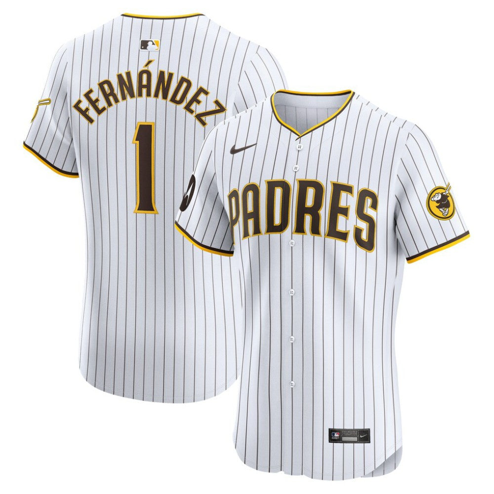 Tony Fernández San Diego Padres Home Elite Sponsor Patch Player Jersey White