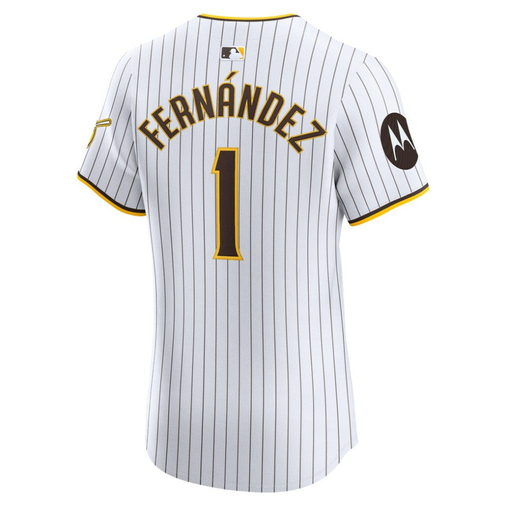 Tony Fernández San Diego Padres Home Elite Sponsor Patch Player Jersey White