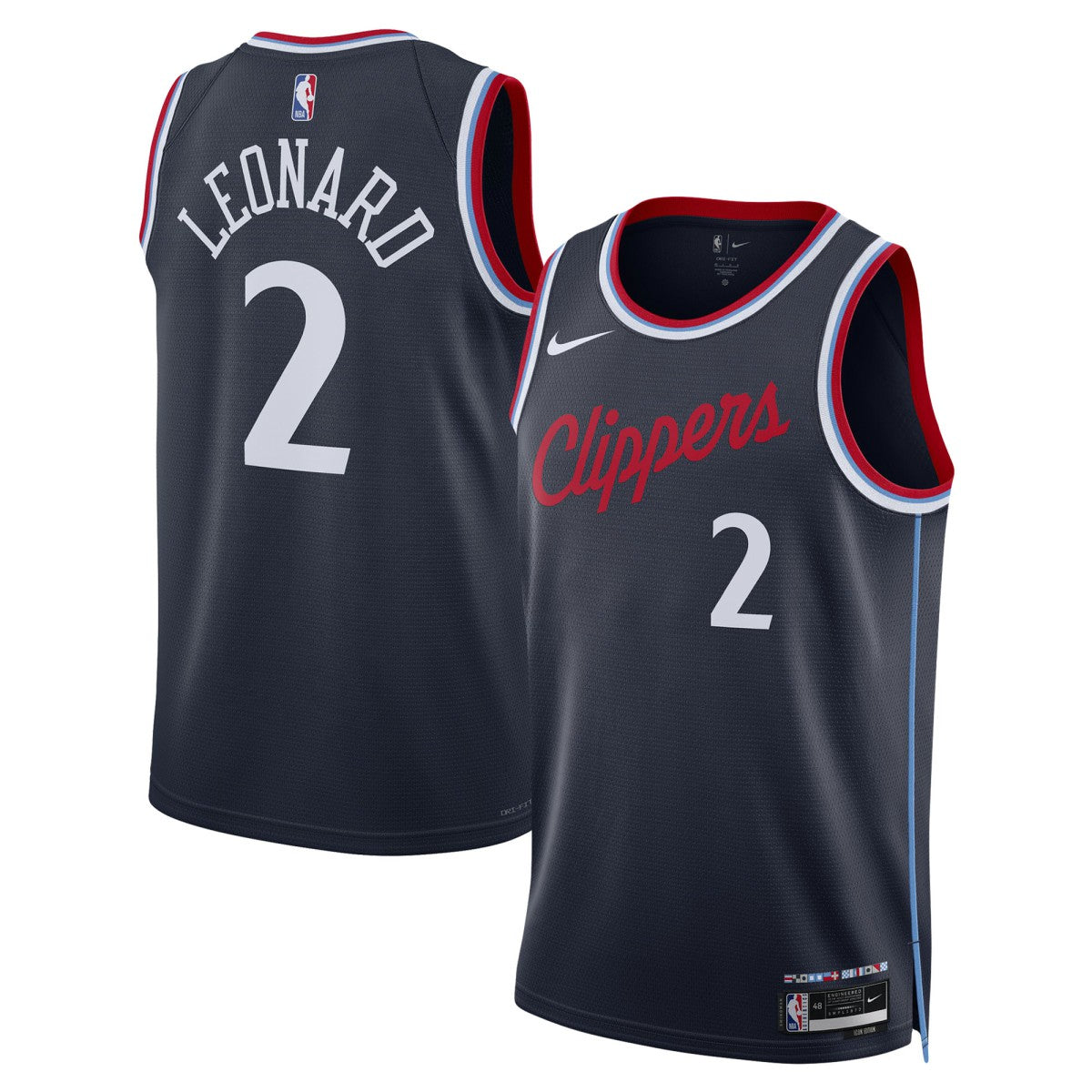 Kawhi Leonard LA Clippers Unisex 2024/25 Swingman Jersey - Navy - Icon Edition shop