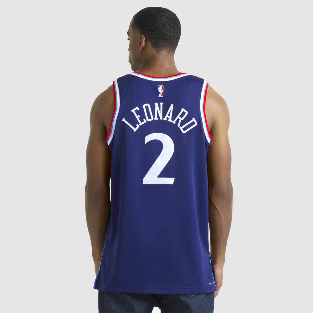 Kawhi Leonard LA Clippers Unisex 2024/25 Swingman Jersey - Navy - Icon Edition shop