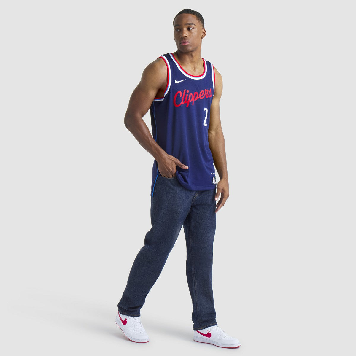 Kawhi Leonard LA Clippers Unisex 2024/25 Swingman Jersey - Navy - Icon Edition shop