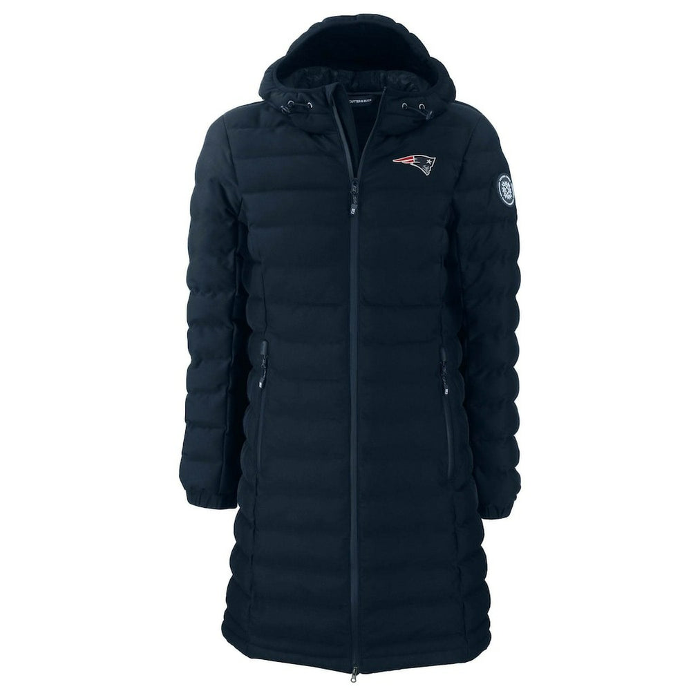 New England Patriots Cutter & Buck Women's Mission Ridge Repreve Eco Insulated Long Full-Zip Puffer Jacket - Navy outlet