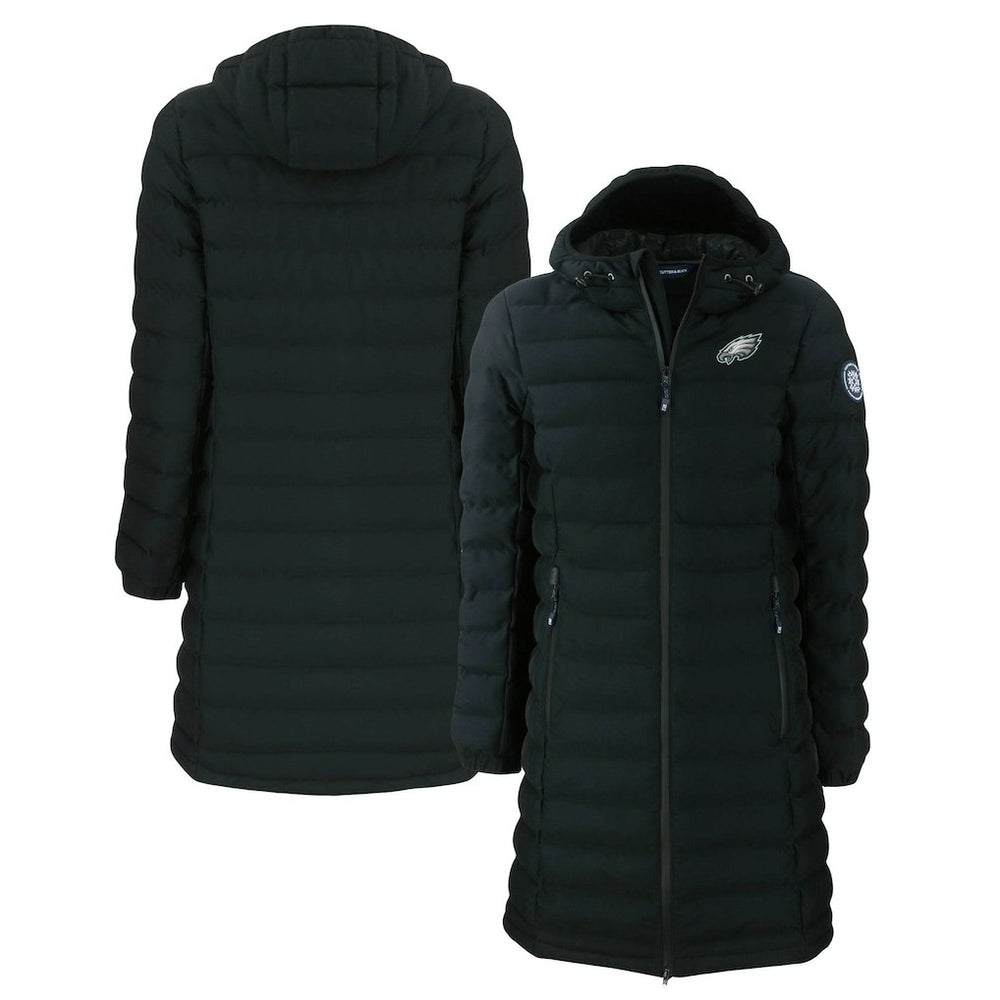 Philadelphia Eagles Cutter & Buck Women's Mission Ridge Repreve Eco Insulated Long Full-Zip Puffer Jacket - Black discount