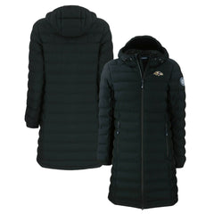 Baltimore Ravens Cutter & Buck Women's Mission Ridge Repreve Eco Insulated Long Full-Zip Puffer Jacket - Black discount