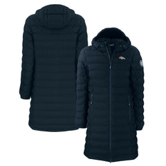 Denver Broncos Cutter & Buck Women's Mission Ridge Repreve Eco Insulated Long Full-Zip Puffer Jacket - Navy sale
