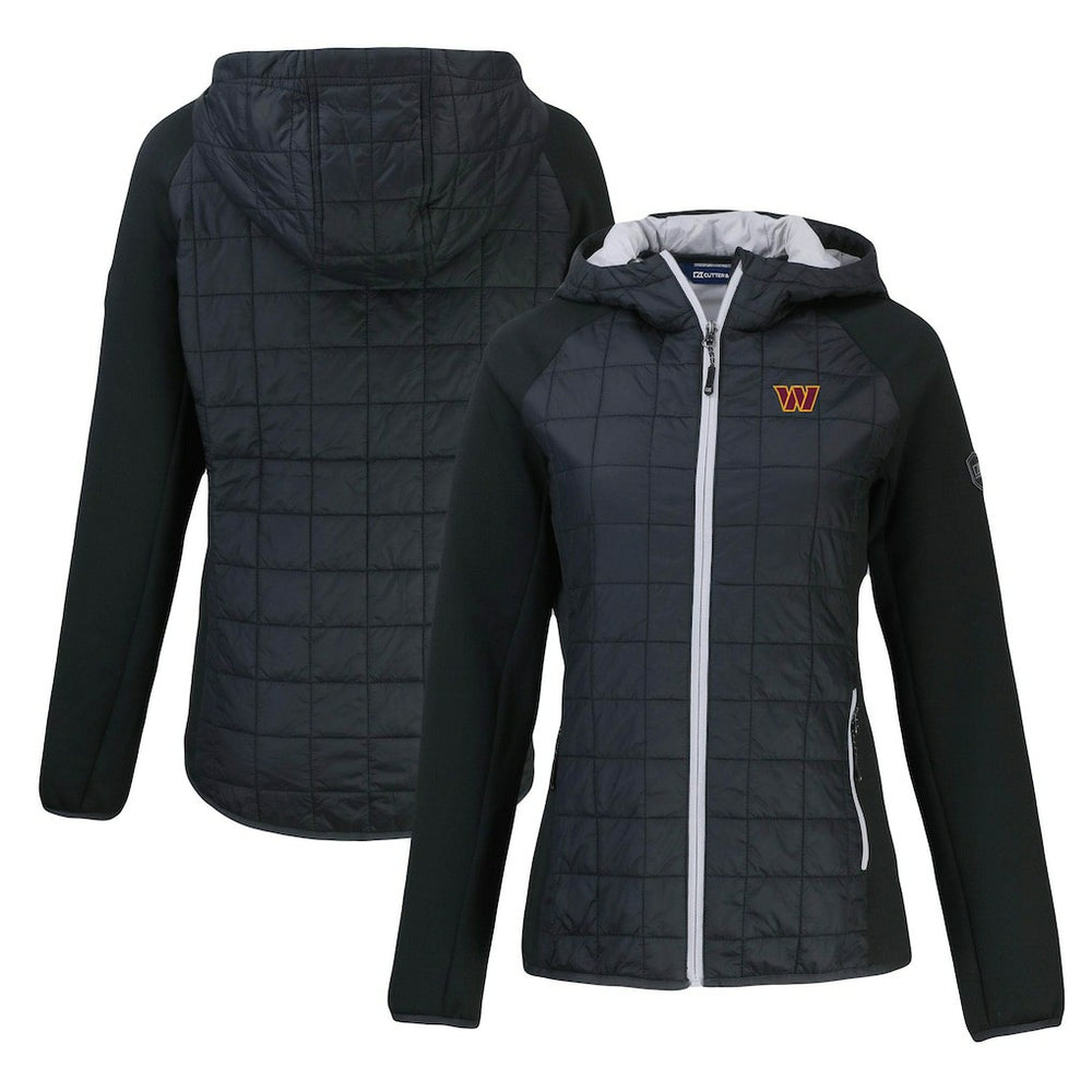 Washington Commanders Cutter & Buck Women's Rainier Primaloft Eco Full-Zip Hybrid Jacket - Black cheap