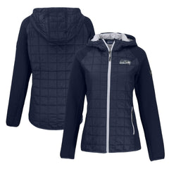 Seattle Seahawks Cutter & Buck Women's Rainier Primaloft Eco Full-Zip Hybrid Jacket - Navy cheap