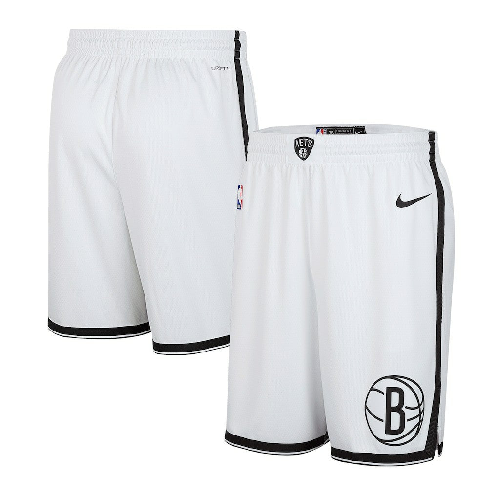Brooklyn Nets 2024/25 Association Edition Swingman Shorts - White cheap